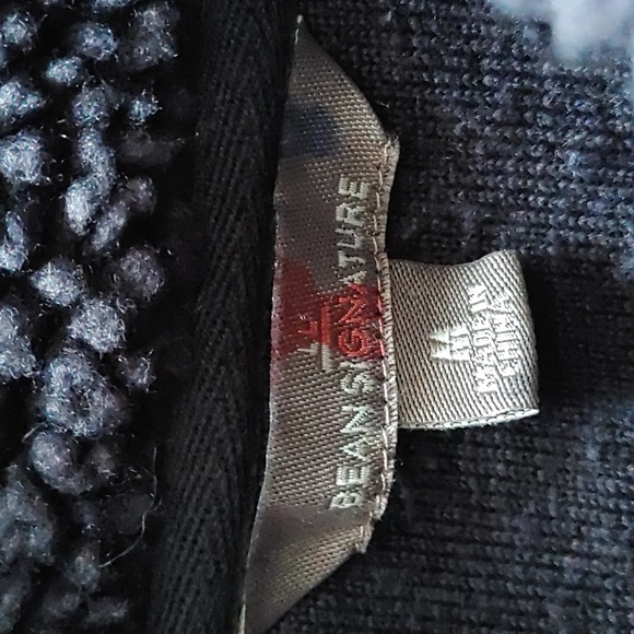 LLBean Signature Sherpa Cowl Neck Pullover SZ.Med Blue - Picture 7 of 8